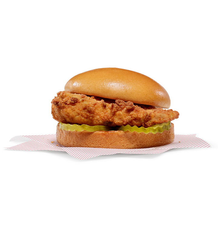 Meal photo sent to NanoRhino: chicken sandwich on wax paper